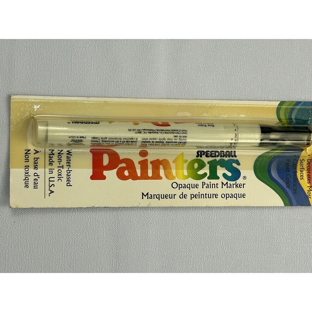 Vintage Speedball Painters Opaque Paint Marker Fine Point Black NOS USA